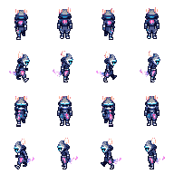 Neon Fox Courier spritesheet